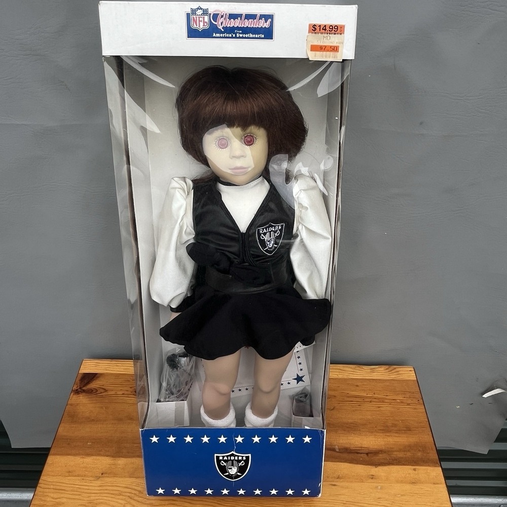 NFL Cheerleader Americas Sweethearts 18in Doll Oakland Raiders Vintage 90s